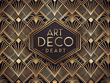 Luxurious Art Deco wallpaper design featuring elegant geometric patterns and rich colors, embodying timeless elegance and sophistication.