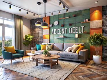 Creative accent wall ideas in modern home design showcasing bold colors and unique textures.