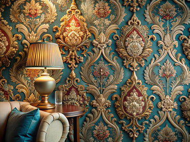 Textured wallpaper design showcasing intricate patterns that add depth to interior spaces.