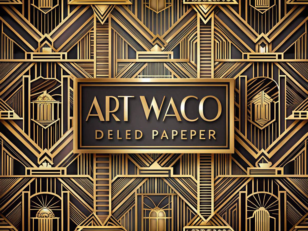 Art Deco wallpaper featuring bold geometric patterns and luxurious materials, embodying vintage charm and modern sophistication.