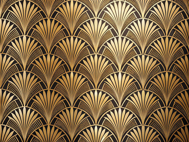 Elegant Art Deco wallpaper with geometric patterns and luxurious motifs