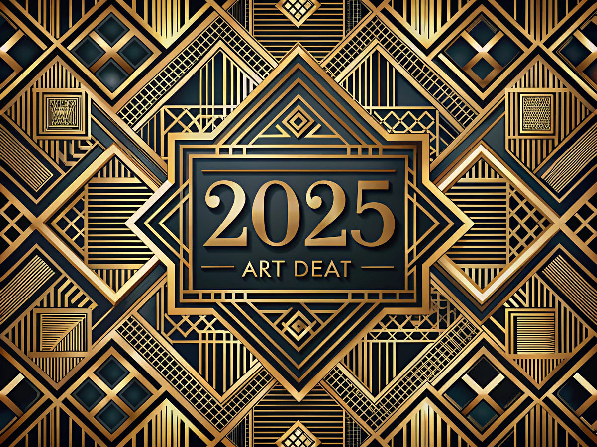 A luxurious Art Deco feature image showcasing geometric patterns and symmetry, reflecting the elegance of the 2025 resurgence in Art Deco wallpaper.