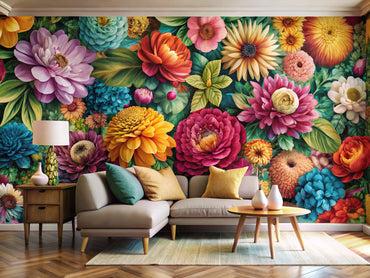 Bold floral wallpaper design transforming a room with vibrant colors and statement walls.