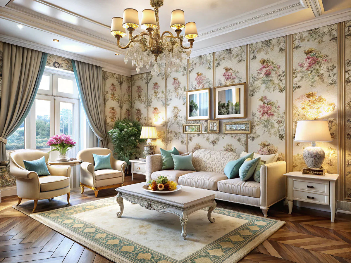 A beautifully designed interior room showcasing various wallpaper styles, emphasizing the transformative power of wallpaper in home design.