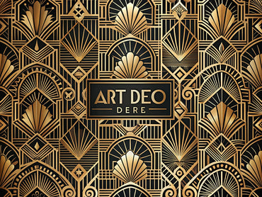 Luxurious Art Deco wallpaper design featuring geometric patterns and opulent colors, reflecting the timeless appeal of the Art Deco style.