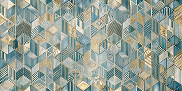 Modern Mosaic wallpaper featuring an intricate geometric pattern, perfect for contemporary interior design.