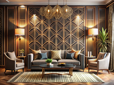 Art Deco wallpaper in a modern 2025 home interior design
