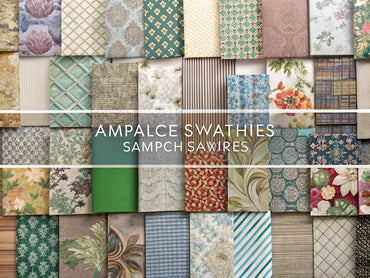 Colorful wallpaper sample swatches displayed in an inviting layout, showcasing various textures and patterns for the Artful Wallpaper guide.