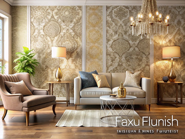 Stylish interior featuring textured and faux finish wallpapers, showcasing elegance and versatility in design.