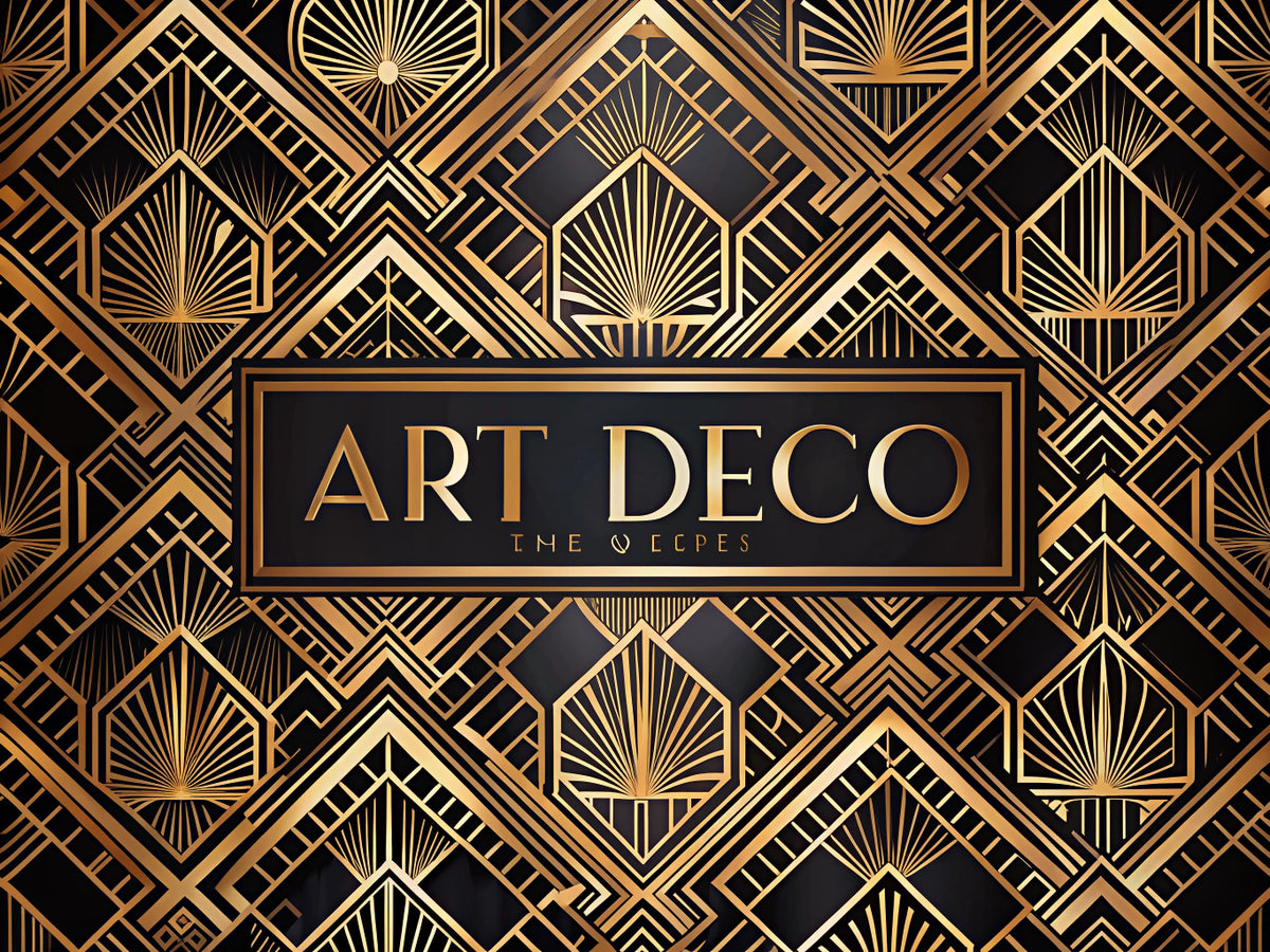 Elegant Art Deco wallpaper featuring geometric patterns, showcasing the luxurious revival of this timeless design style.
