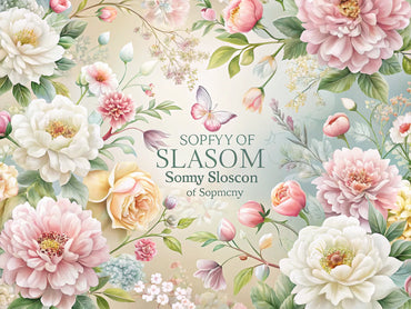 Elegant floral design representing the Blossom Symphony wallpaper, showcasing a symphony of blossoms in soft pastel colors, reflecting luxury and beauty.