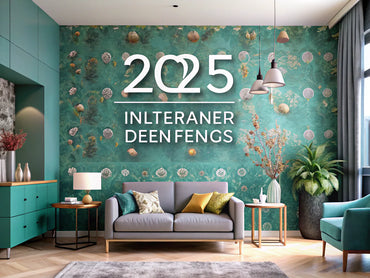 Modern interior showcasing the latest wallpaper trends of 2025 with vibrant colors and innovative designs, transforming living spaces.