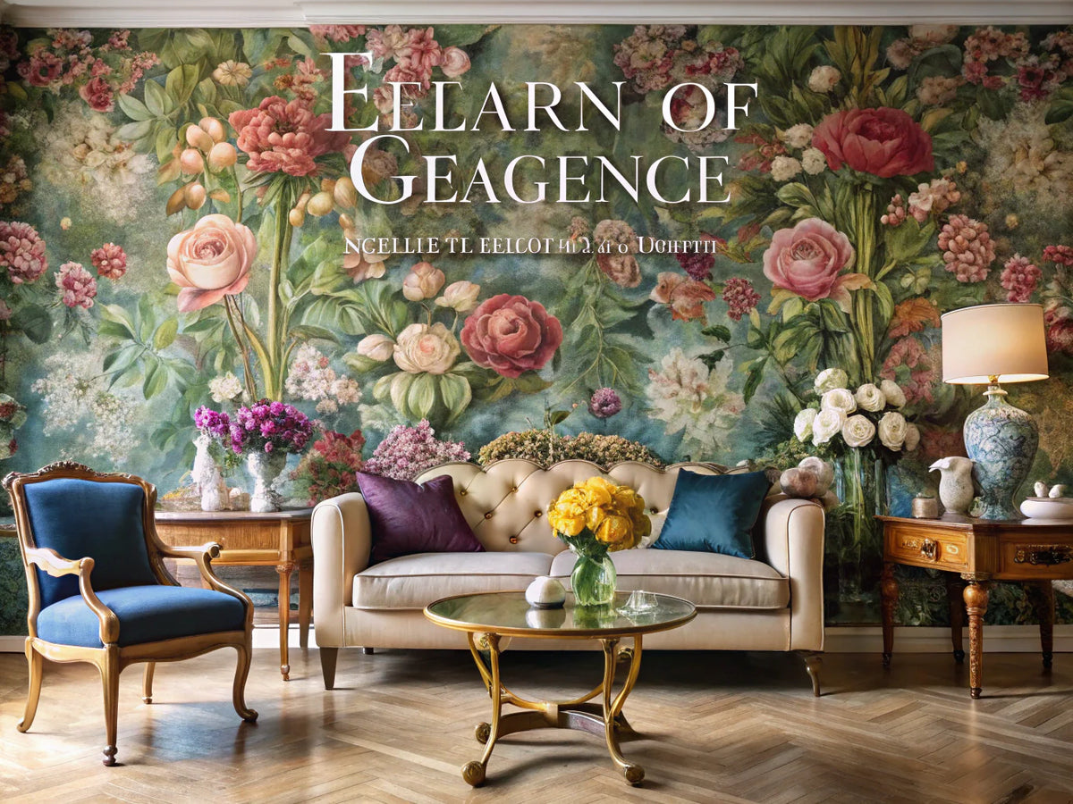 Elegant floral wallpaper designs showcasing opulence and sophistication in home decor.