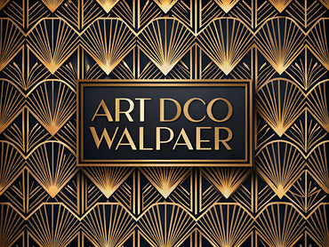Elegant Art Deco wallpaper featuring geometric patterns and rich colors, embodying timeless elegance and modern flair.
