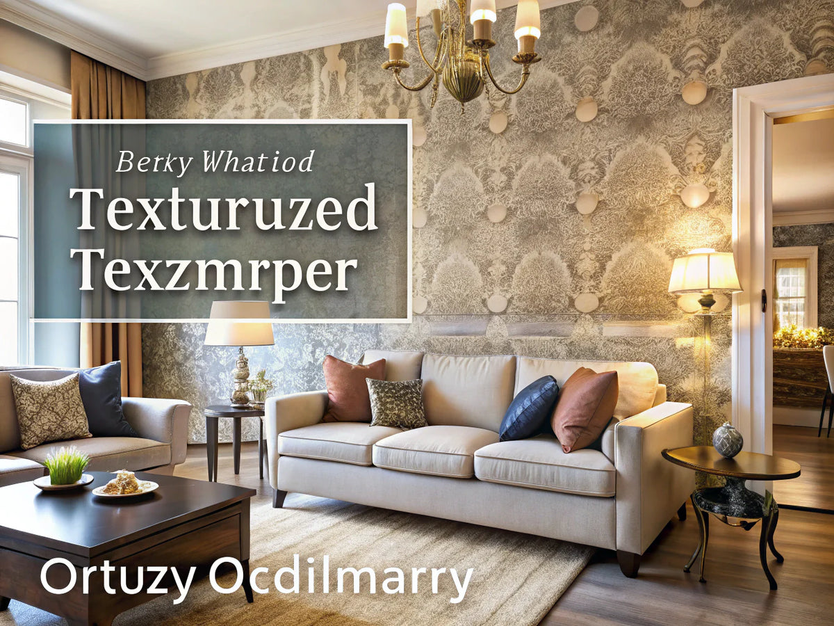 Transformative charm of textured wallpaper in a cozy living room, showcasing elegant designs that enhance interior decor.
