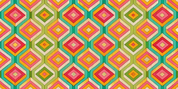 Vibrant Diamond Mosaic