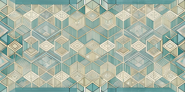 Bold Azure Geometry Craze patterns in modern digital design