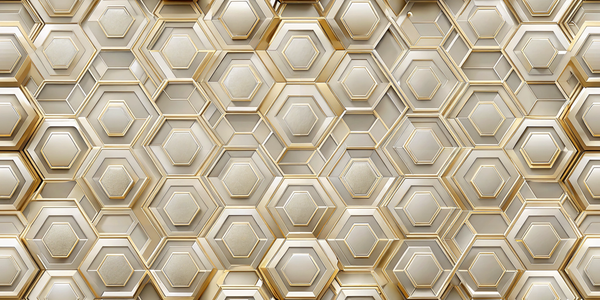 Golden Hexadepth showcases depth through a luxurious, golden aesthetic.